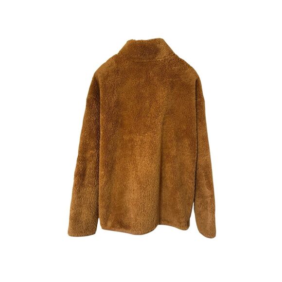 Victoria's Secret PINK Teddy Full Zip Jacket Stucco Brown Medium - Picture 2 of 12